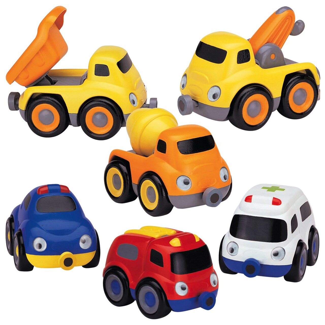 Small World Toys Emergency & Construction Truck Tailgate Trio Sets